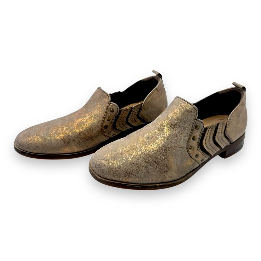 Clarks Collection Women's Trish Bell Shooties Size 7.5 Metallic Gun Metal Brown - Picture 11 of 12